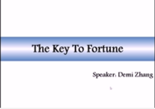 0306 The Key To Fortune（ English）---Homily Chart