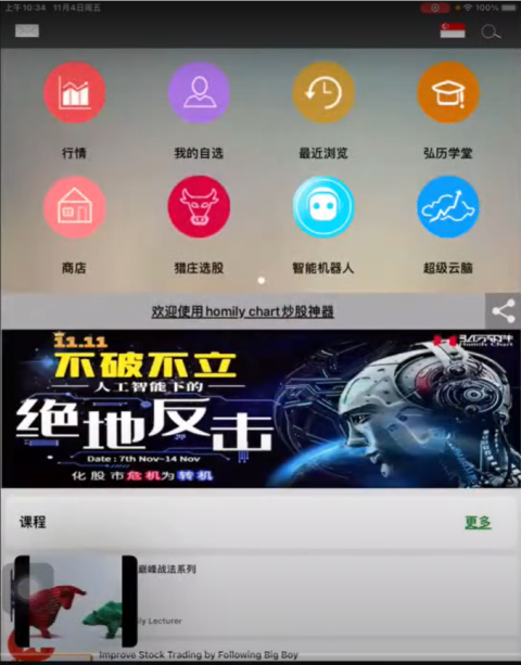 04NOV HONG YU - Live trading  with homily chart app